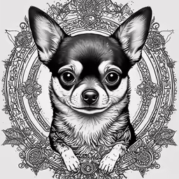 a chihuahua dog with its tongue out and eyes open