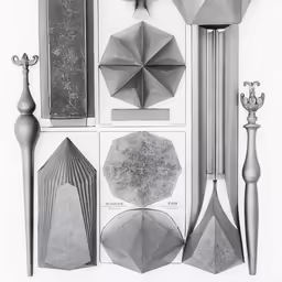 some paper crafts are shown together on a table