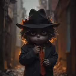 a doll dressed as the characters in a western style movie