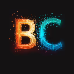 the letter c is made up of bright lightening effects