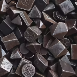 chocolate chunks that have been left on the table