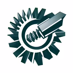 a screwdriver in an abstract shape