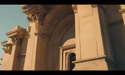 some very large ornate architectural details on a big building