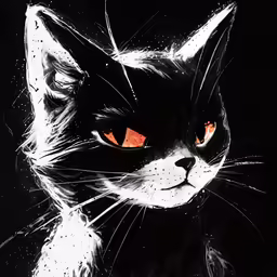 an image of a cat with bright eyes