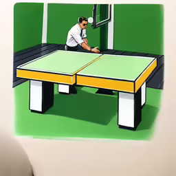 a man in the game of ping pong