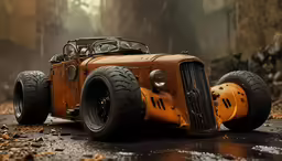 an image of a yellow buggy on the ground
