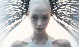 a girl with angel wings is holding something in her hands