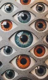 the view of many colorful, eye like eyes is reflected in this mosaical structure