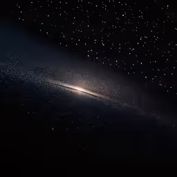 this is a view from the orbit on a star filled space