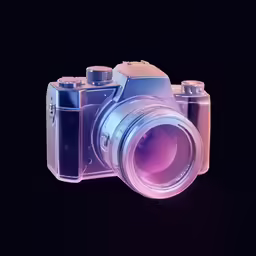 the back of a camera that is illuminated