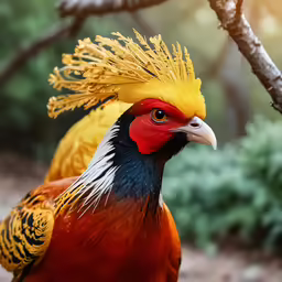 a colorful bird perched on top of a branch