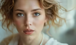 a beautiful woman looking at the camera