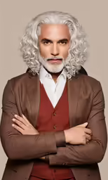 the actor is posing for a promotional photo