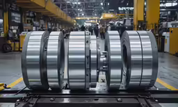 two rolls of galvani steel sitting on top of each other