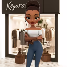 a black woman in an open store poses for the camera
