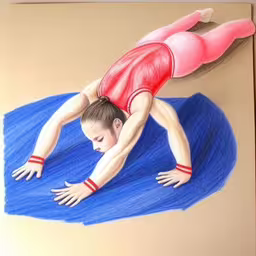 a drawing of a young man diving in the ocean,this is a drawing of a person diving on a blanket
