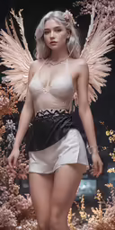 a very cute pretty girl wearing lingerie