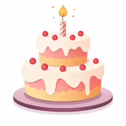 a big three tiered birthday cake with a single candle