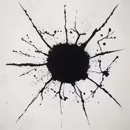 a black hole is shown in a white background