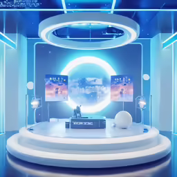 a photo of some different lighting from a show set
