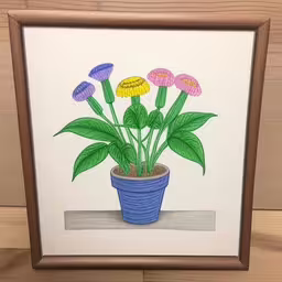 a picture frame with a flower in it