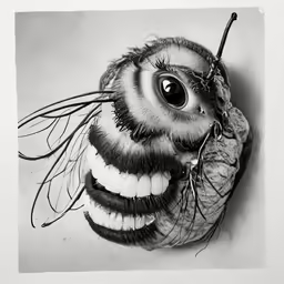 the face of a bee with very long antennae