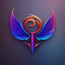the emblem for soulforce, a mobile game created by the company,an abstract logo of a stylized symbol