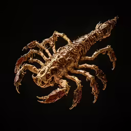 an animal made from wooden planks with one claw on it