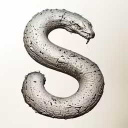 the letter s is made up of bubbles