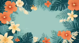 colorful flowers are arranged on a blue background