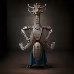 an illustration of a knight holding his hand up
