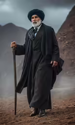 a man standing in the middle of nowhere