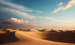 dunes are seen in the middle of a desert