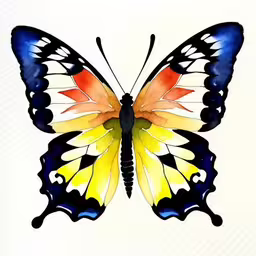 a drawing of a butterfly