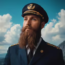 a man with a long beard and a coat