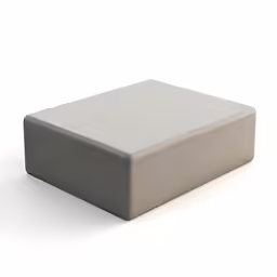 a cement box for food preparation on a white background