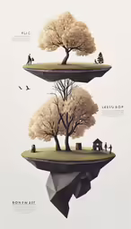 the floating island with people in it