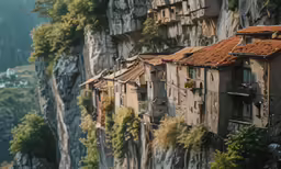 a house that is sitting on top of a mountain