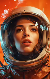 a close up of a person in a spacesuit