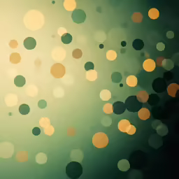 an abstract photo of green and yellow bubbles