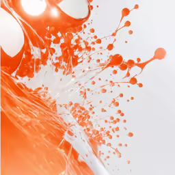 an abstract shot with some orange objects on it