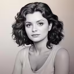 black and white photograph of a woman