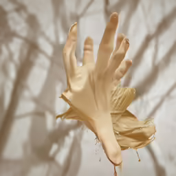 a pair of hands reaching for liquid from the top