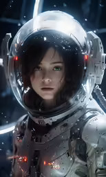 a person with a helmet and lights on