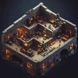 a very large house with many levels of rooms