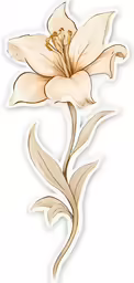 a paper flower cutout sitting on top of a white surface