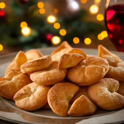 a pile of danish rolls sitting on top of a plate
