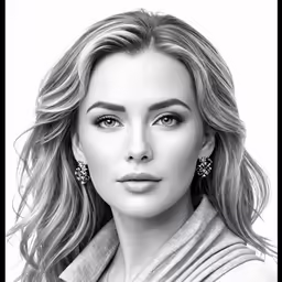 a woman wearing large earrings looking to the left