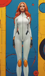 the character of a female superhero is depicted in an animated scene