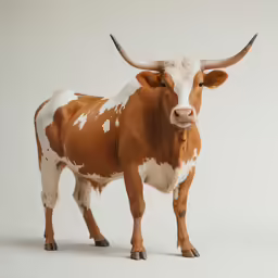 the cow is brown and white in color